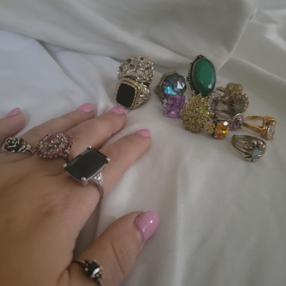 GREEN PERIDOT ring 5 3/4 - Picture 8 of 16